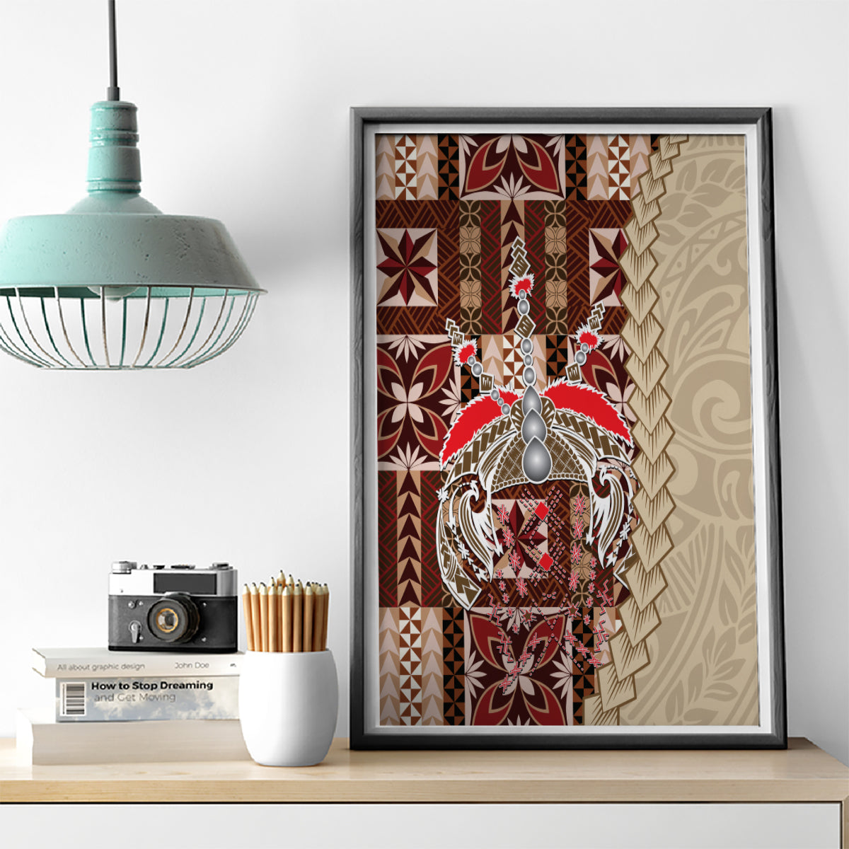 Samoa Tapau Canvas Wall Art Samoan Siapo Pattern - Wonder Print Shop