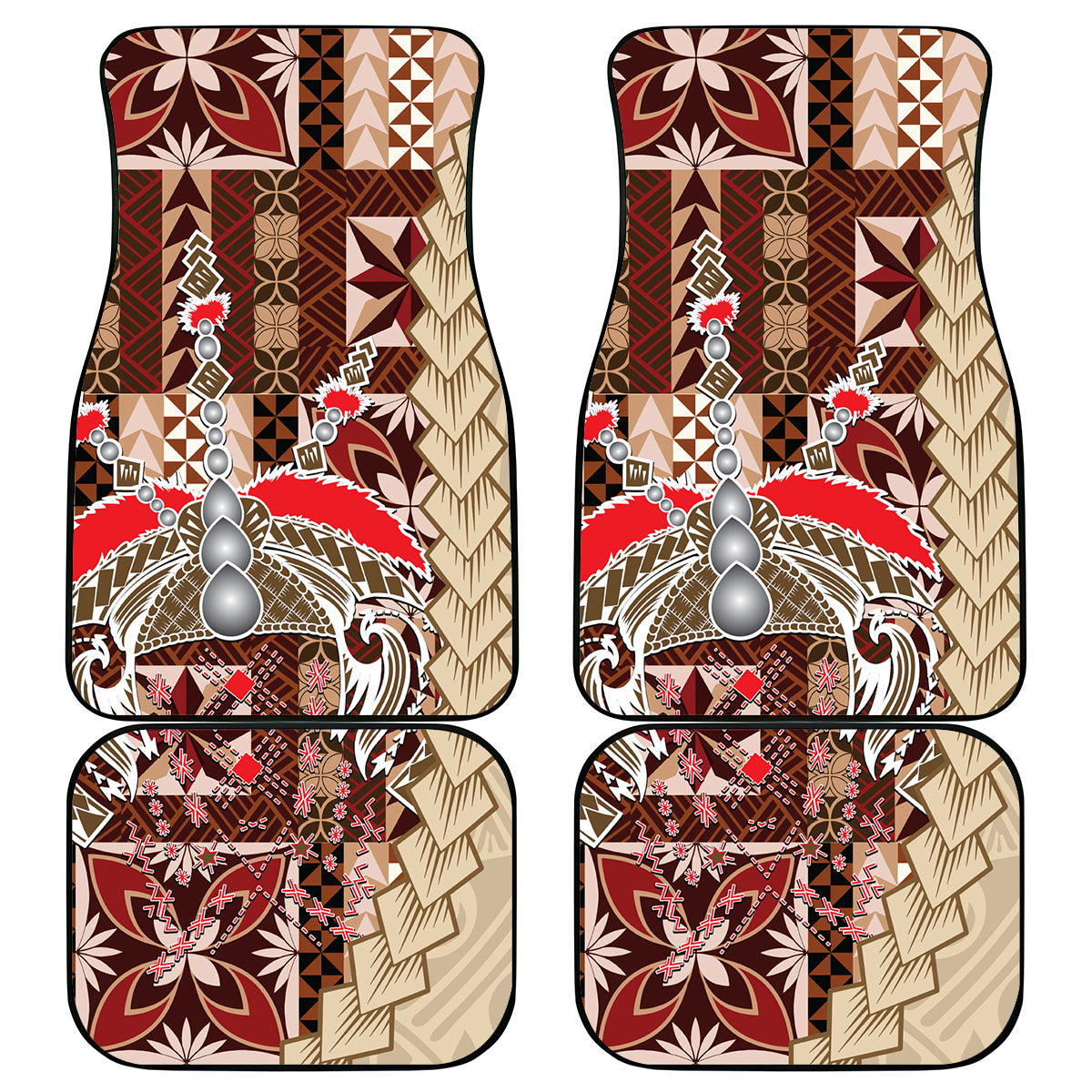 Samoa Tapau Car Mats Samoan Siapo Pattern - Wonder Print Shop