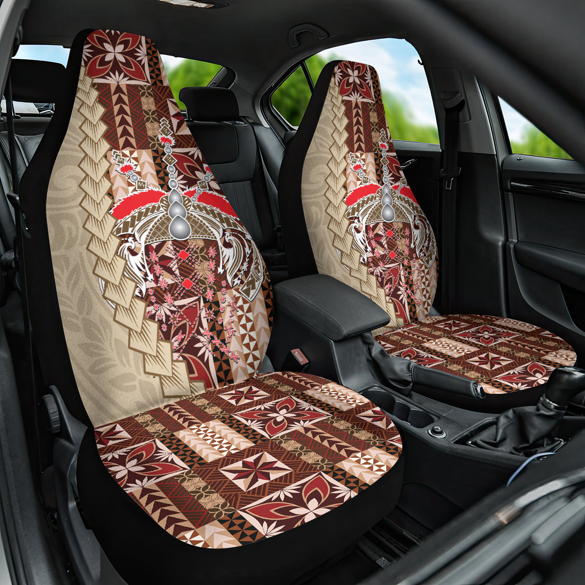 Samoa Tapau Car Seat Cover Samoan Siapo Pattern - Wonder Print Shop