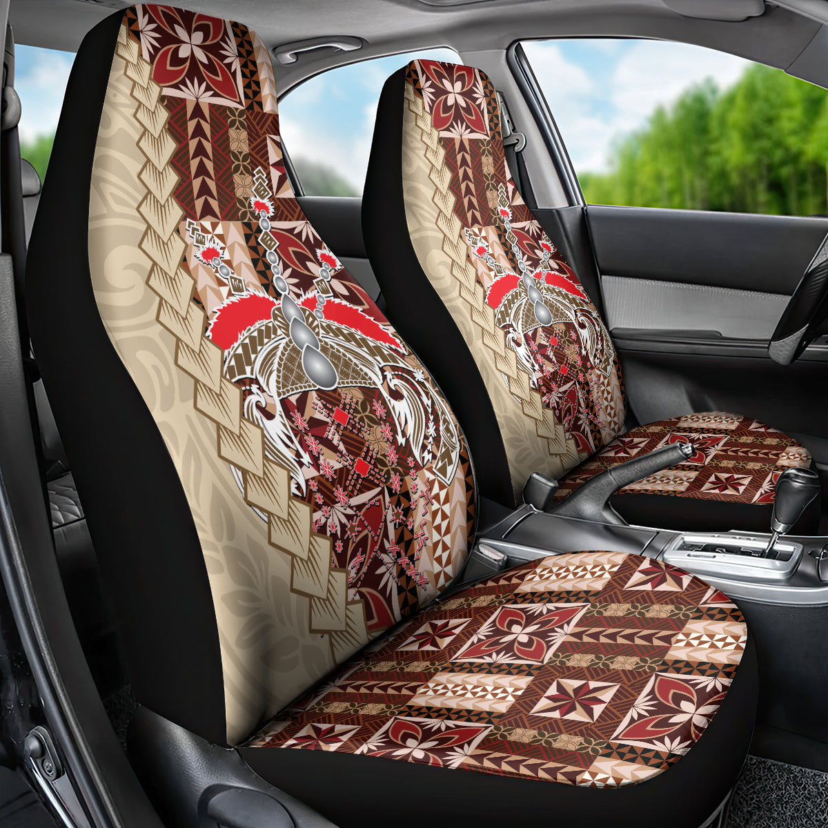 Samoa Tapau Car Seat Cover Samoan Siapo Pattern - Wonder Print Shop