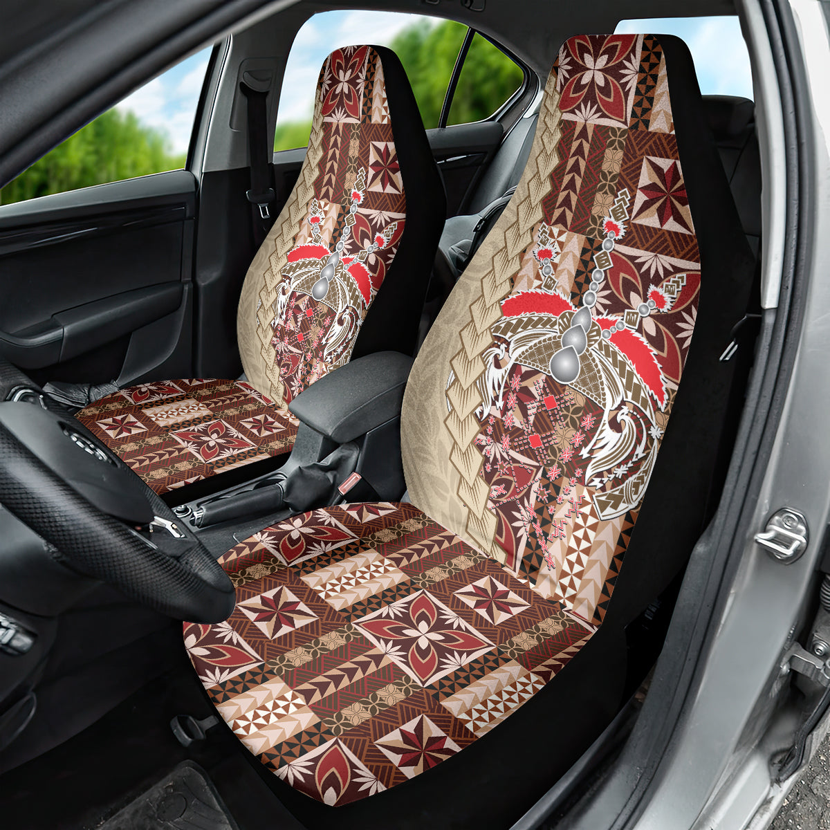 Samoa Tapau Car Seat Cover Samoan Siapo Pattern - Wonder Print Shop