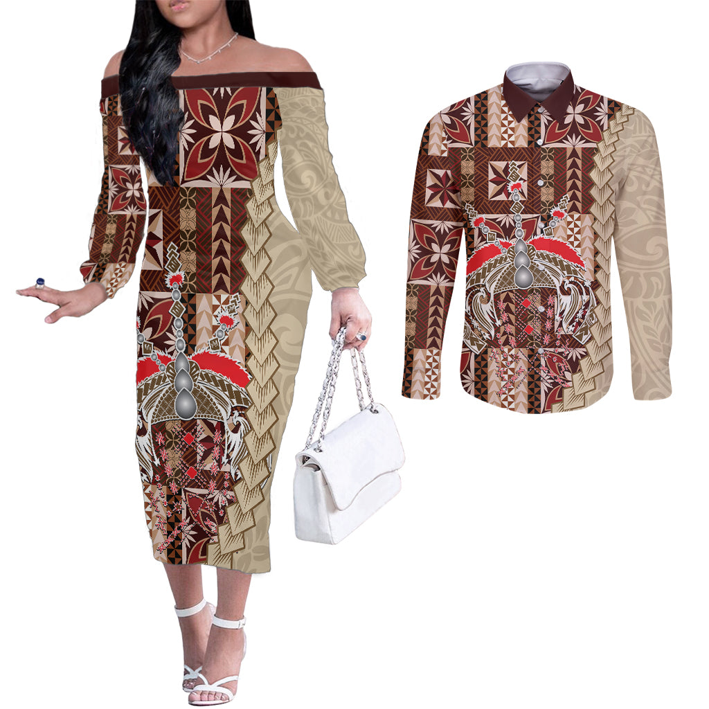samoa-tapau-couples-matching-off-the-shoulder-long-sleeve-dress-and-long-sleeve-button-shirt-samoan-siapo-pattern