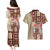 Samoa Tapau Couples Matching Puletasi Dress and Hawaiian Shirt Samoan Siapo Pattern - Wonder Print Shop