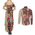 Samoa Tapau Couples Matching Summer Maxi Dress and Long Sleeve Button Shirt Samoan Siapo Pattern - Wonder Print Shop