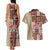 Samoa Tapau Couples Matching Tank Maxi Dress and Hawaiian Shirt Samoan Siapo Pattern - Wonder Print Shop