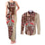 Samoa Tapau Couples Matching Tank Maxi Dress and Long Sleeve Button Shirt Samoan Siapo Pattern - Wonder Print Shop