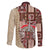 Samoa Tapau Family Matching Off Shoulder Long Sleeve Dress and Hawaiian Shirt Samoan Siapo Pattern - Wonder Print Shop