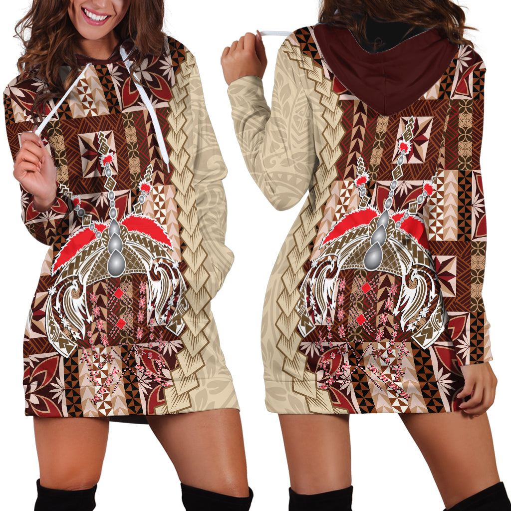 Samoa Tapau Hoodie Dress Samoan Siapo Pattern - Wonder Print Shop