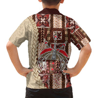Samoa Tapau Kid Hawaiian Shirt Samoan Siapo Pattern - Wonder Print Shop