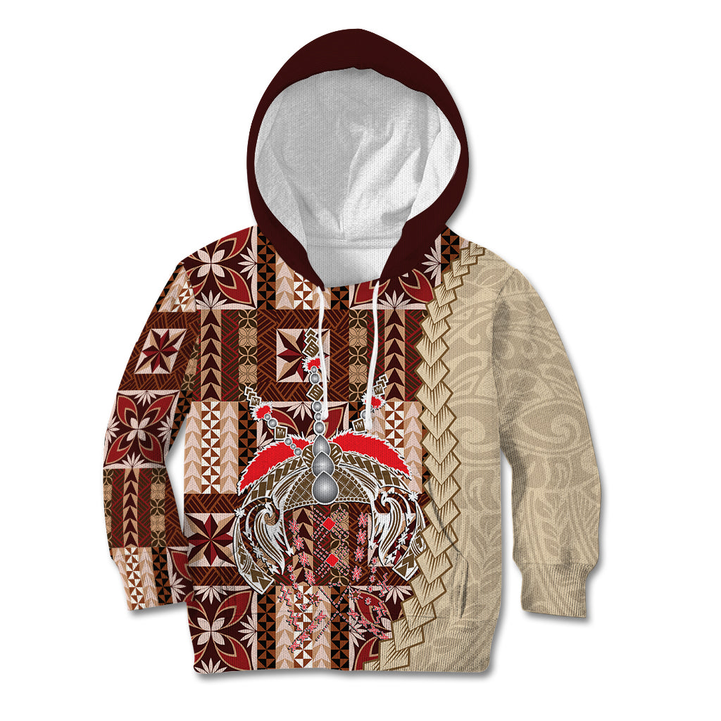 Samoa Tapau Kid Hoodie Samoan Siapo Pattern - Wonder Print Shop