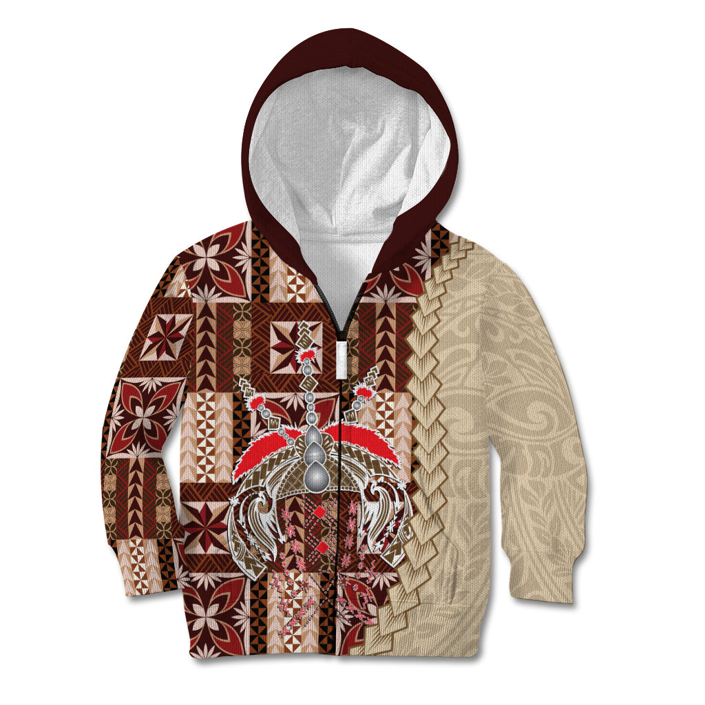 Samoa Tapau Kid Hoodie Samoan Siapo Pattern - Wonder Print Shop