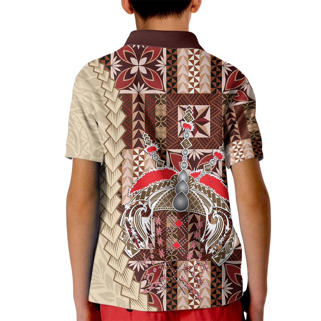 Samoa Tapau Kid Polo Shirt Samoan Siapo Pattern - Wonder Print Shop