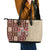 Samoa Tapau Leather Tote Bag Samoan Siapo Pattern - Wonder Print Shop