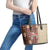 Samoa Tapau Leather Tote Bag Samoan Siapo Pattern - Wonder Print Shop