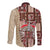 Samoa Tapau Long Sleeve Button Shirt Samoan Siapo Pattern - Wonder Print Shop