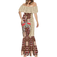 Samoa Tapau Mermaid Dress Samoan Siapo Pattern - Wonder Print Shop