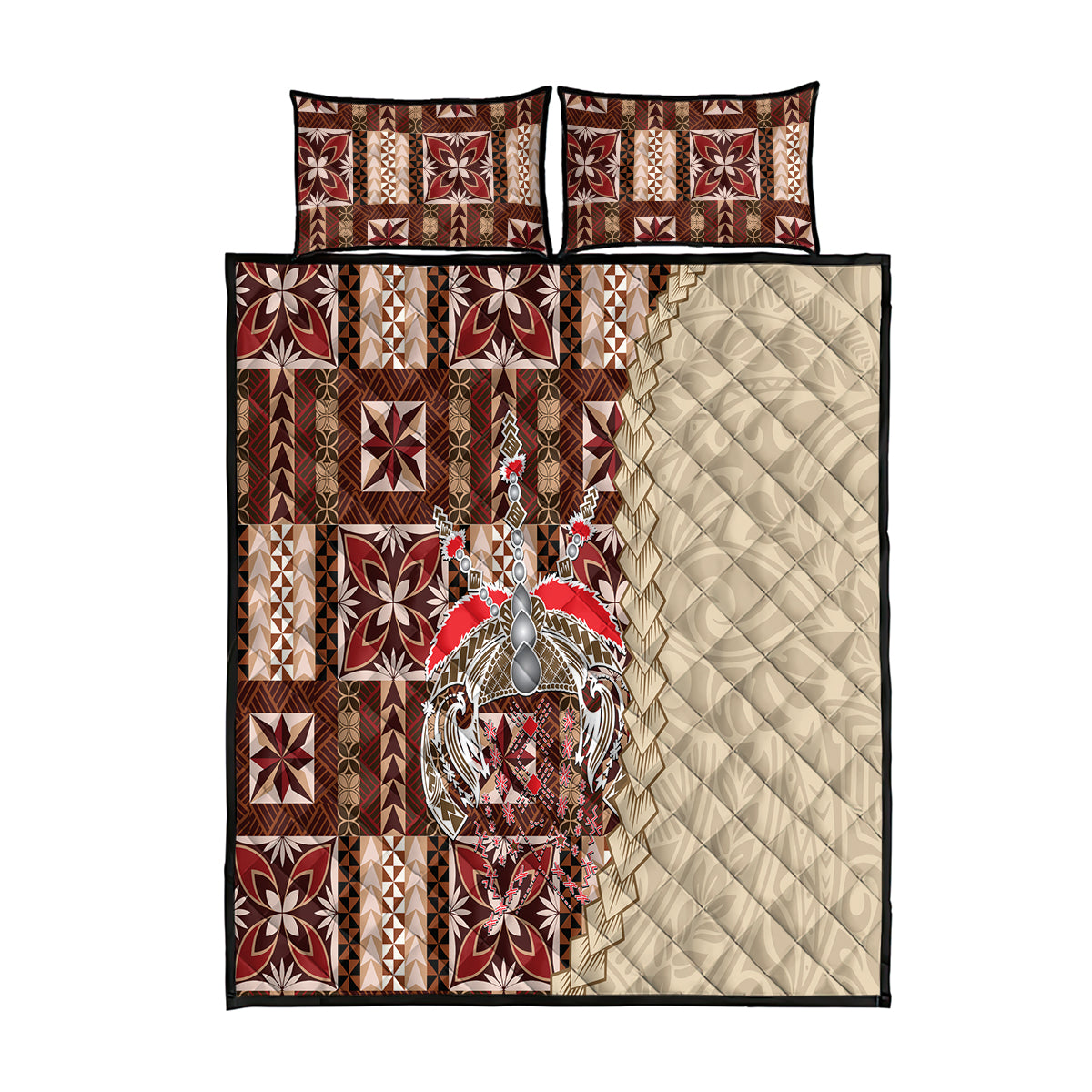 Samoa Tapau Quilt Bed Set Samoan Siapo Pattern - Wonder Print Shop