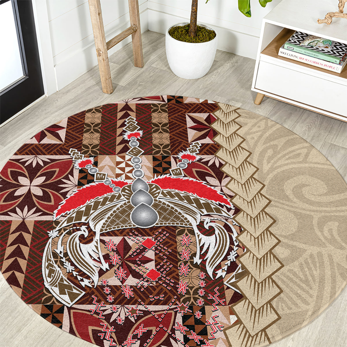 samoa-tapau-round-carpet-samoan-siapo-pattern