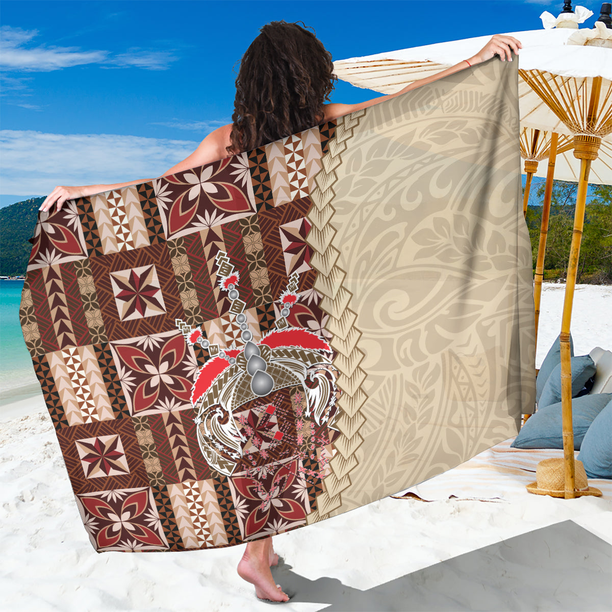 Samoa Tapau Sarong Samoan Siapo Pattern - Wonder Print Shop