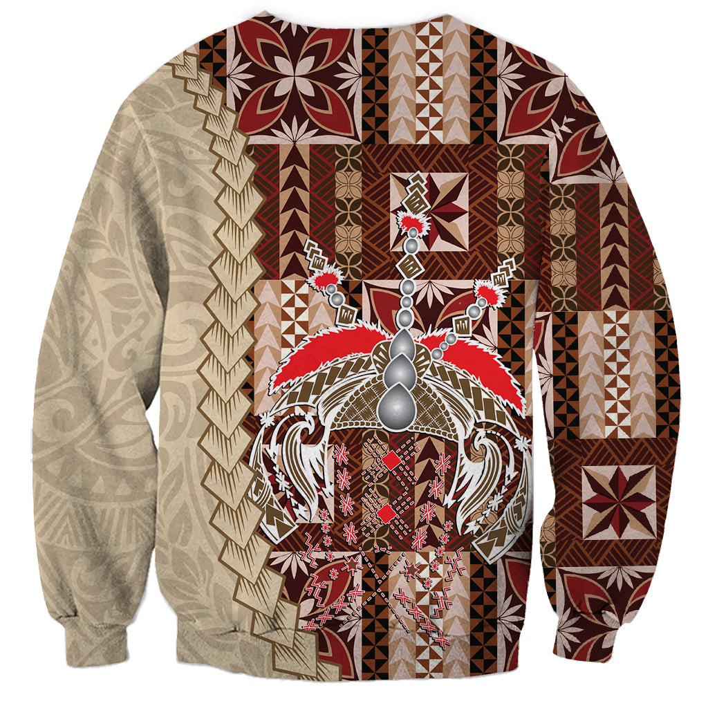 Samoa Tapau Sweatshirt Samoan Siapo Pattern - Wonder Print Shop