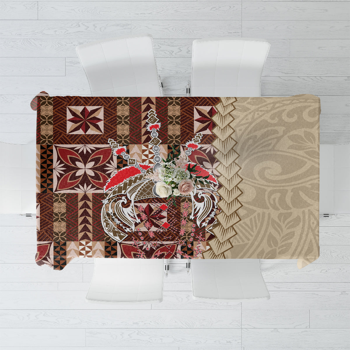 Samoa Tapau Tablecloth Samoan Siapo Pattern - Wonder Print Shop