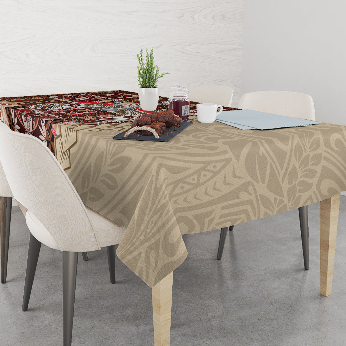 Samoa Tapau Tablecloth Samoan Siapo Pattern - Wonder Print Shop
