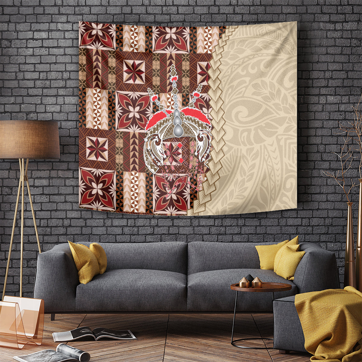 Samoa Tapau Tapestry Samoan Siapo Pattern - Wonder Print Shop