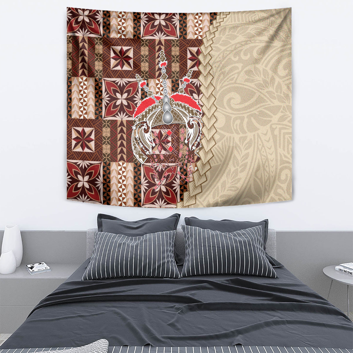 Samoa Tapau Tapestry Samoan Siapo Pattern - Wonder Print Shop
