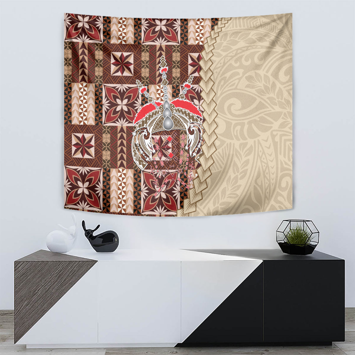 Samoa Tapau Tapestry Samoan Siapo Pattern - Wonder Print Shop