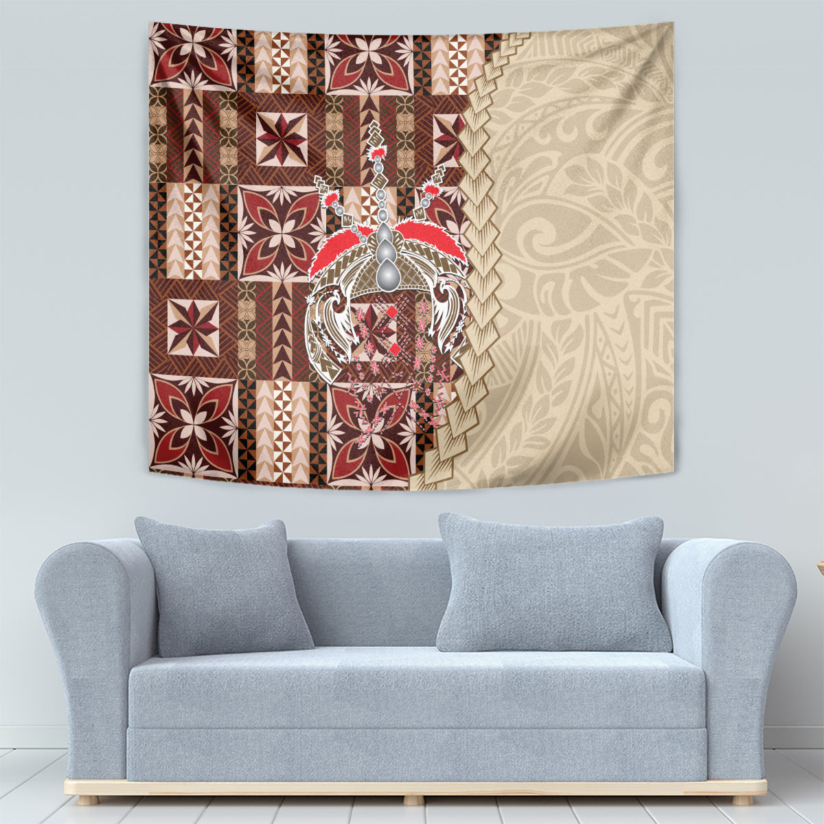 Samoa Tapau Tapestry Samoan Siapo Pattern - Wonder Print Shop