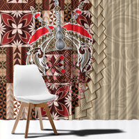 Samoa Tapau Window Curtain Samoan Siapo Pattern - Wonder Print Shop