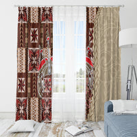 Samoa Tapau Window Curtain Samoan Siapo Pattern - Wonder Print Shop
