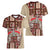 Samoa Tapau Women V Neck T Shirt Samoan Siapo Pattern - Wonder Print Shop