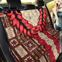 Samoa Siapo Back Car Seat Cover Tapa Pattern Mix Ula Fala Hibiscus - Wonder Print Shop