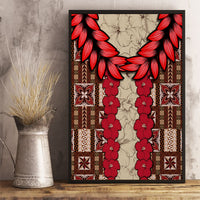 Samoa Siapo Canvas Wall Art Tapa Pattern Mix Ula Fala Hibiscus - Wonder Print Shop