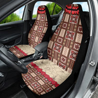 Samoa Siapo Car Seat Cover Tapa Pattern Mix Ula Fala Hibiscus - Wonder Print Shop