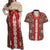 Samoa Siapo Couples Matching Off Shoulder Maxi Dress and Hawaiian Shirt Tapa Pattern Mix Ula Fala Hibiscus - Wonder Print Shop