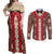 Samoa Siapo Couples Matching Off Shoulder Maxi Dress and Long Sleeve Button Shirt Tapa Pattern Mix Ula Fala Hibiscus - Wonder Print Shop