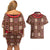 Samoa Siapo Couples Matching Off Shoulder Short Dress and Hawaiian Shirt Tapa Pattern Mix Ula Fala Hibiscus - Wonder Print Shop