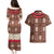 Samoa Siapo Couples Matching Puletasi Dress and Hawaiian Shirt Tapa Pattern Mix Ula Fala Hibiscus - Wonder Print Shop