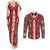 Samoa Siapo Couples Matching Tank Maxi Dress and Long Sleeve Button Shirt Tapa Pattern Mix Ula Fala Hibiscus - Wonder Print Shop
