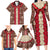Samoa Siapo Family Matching Long Sleeve Bodycon Dress and Hawaiian Shirt Tapa Pattern Mix Ula Fala Hibiscus - Wonder Print Shop
