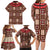 Samoa Siapo Family Matching Long Sleeve Bodycon Dress and Hawaiian Shirt Tapa Pattern Mix Ula Fala Hibiscus - Wonder Print Shop