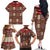 Samoa Siapo Family Matching Off Shoulder Long Sleeve Dress and Hawaiian Shirt Tapa Pattern Mix Ula Fala Hibiscus - Wonder Print Shop