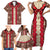 Samoa Siapo Family Matching Short Sleeve Bodycon Dress and Hawaiian Shirt Tapa Pattern Mix Ula Fala Hibiscus - Wonder Print Shop