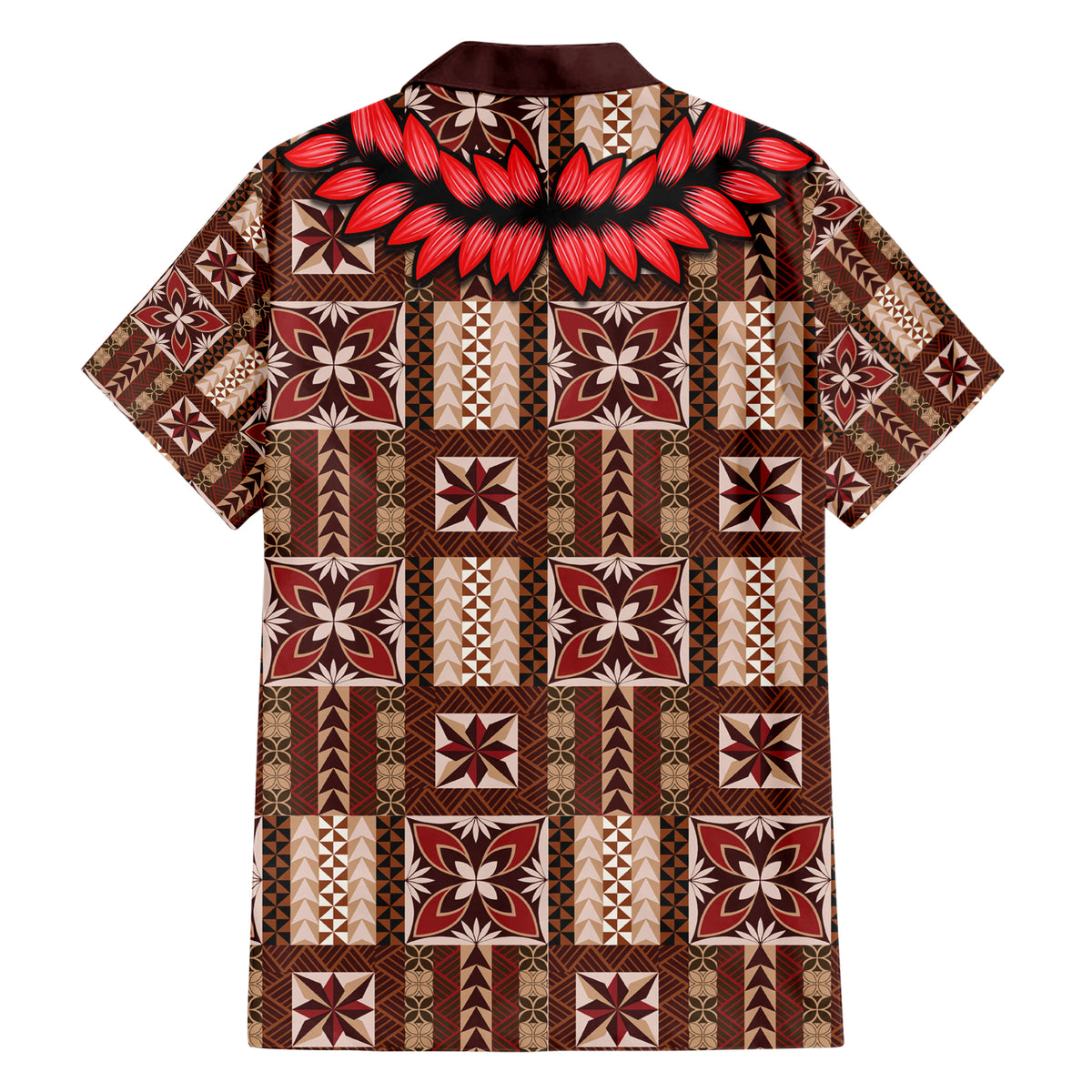 Samoa Siapo Hawaiian Shirt Tapa Pattern Mix Ula Fala Hibiscus - Wonder Print Shop