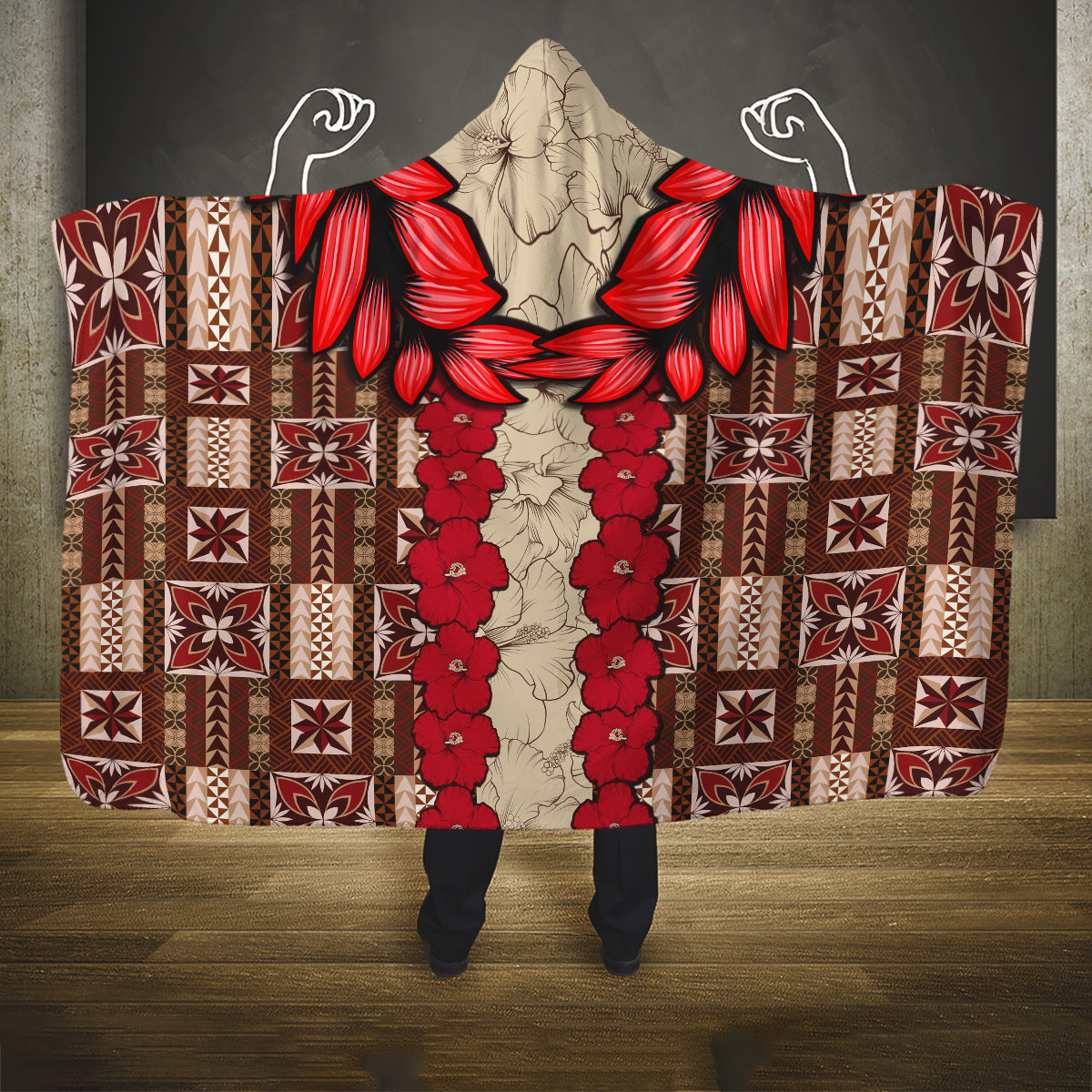 samoa-siapo-hooded-blanket-tapa-pattern-mix-ula-fala-hibiscus