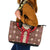 Samoa Siapo Leather Tote Bag Tapa Pattern Mix Ula Fala Hibiscus - Wonder Print Shop