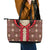 Samoa Siapo Leather Tote Bag Tapa Pattern Mix Ula Fala Hibiscus - Wonder Print Shop