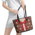 Samoa Siapo Leather Tote Bag Tapa Pattern Mix Ula Fala Hibiscus - Wonder Print Shop